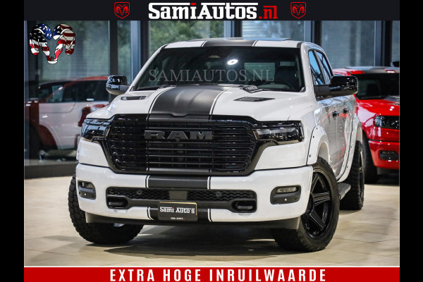 Dodge Ram 1500 GEEN MEERPRIJS | ALL IN | HELLCAT WHEELS | WIDE BODY | Laramie Night | 420Pk 636 Nn | Extra Groot Scherm + Passagiers Scher Comfortabele Dubbele Cabine met Royale 5 Zitplaatsen | Nu Leverbaar uit Voorraad | Voorraad Nr 2223 - 5047 Dodge Ram 1500 GEEN MEERPRIJS | ALL IN | HELLCAT WHEELS | WIDE BODY | Laramie Night | 420Pk 636 Nn | Extra Groot Scherm + Passagiers Scher Comfortabele Dubbele Cabine met Royale 5 Zitplaatsen | Nu Leverbaar uit Voorraad | Voorraad Nr 2223 - 5047