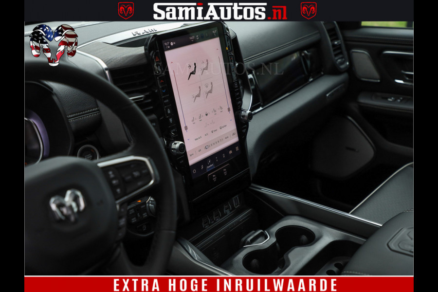 Dodge Ram 1500 GEEN MEERPRIJS | ALL IN | HELLCAT WHEELS | WIDE BODY | Laramie Night | 420Pk 636 Nn | Extra Groot Scherm + Passagiers Scher Comfortabele Dubbele Cabine met Royale 5 Zitplaatsen | Nu Leverbaar uit Voorraad | Voorraad Nr 2223 - 5047 Dodge Ram 1500 GEEN MEERPRIJS | ALL IN | HELLCAT WHEELS | WIDE BODY | Laramie Night | 420Pk 636 Nn | Extra Groot Scherm + Passagiers Scher Comfortabele Dubbele Cabine met Royale 5 Zitplaatsen | Nu Leverbaar uit Voorraad | Voorraad Nr 2223 - 5047