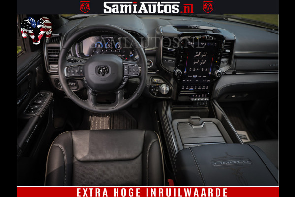 Dodge Ram 1500 Limited Night | 5.7 V8 Hemi Full Option | Comfortabele Dubbele Cabine met Royale 5 Zitplaatsen | De Meest Luxe en Volle Pick-Up in zijn Klasse | BPM vrij | Nu Leverbaar uit Voorraad | Voorraad Nr v45lpr