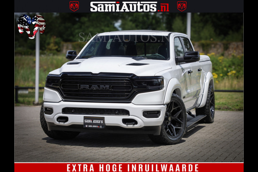 Dodge Ram 1500 Limited Night | 5.7 V8 Hemi Full Option | Comfortabele Dubbele Cabine met Royale 5 Zitplaatsen | De Meest Luxe en Volle Pick-Up in zijn Klasse | BPM vrij | Nu Leverbaar uit Voorraad | Voorraad Nr v45lpr