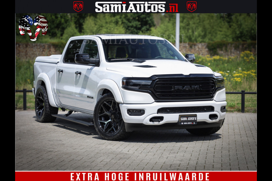 Dodge Ram 1500 Limited Night | 5.7 V8 Hemi Full Option | Comfortabele Dubbele Cabine met Royale 5 Zitplaatsen | De Meest Luxe en Volle Pick-Up in zijn Klasse | BPM vrij | Nu Leverbaar uit Voorraad | Voorraad Nr v45lpr