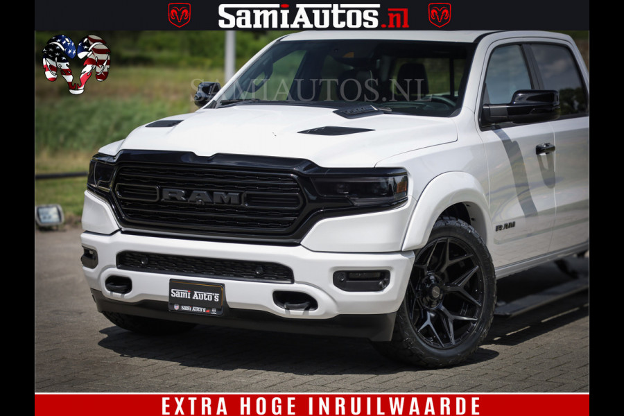 Dodge Ram 1500 Limited Night | 5.7 V8 Hemi Full Option | Comfortabele Dubbele Cabine met Royale 5 Zitplaatsen | De Meest Luxe en Volle Pick-Up in zijn Klasse | BPM vrij | Nu Leverbaar uit Voorraad | Voorraad Nr v45lpr
