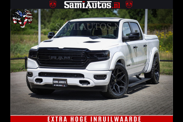 Dodge Ram 1500 Limited Night | 5.7 V8 Hemi Full Option | Comfortabele Dubbele Cabine met Royale 5 Zitplaatsen | De Meest Luxe en Volle Pick-Up in zijn Klasse | BPM vrij | Nu Leverbaar uit Voorraad | Voorraad Nr v45lpr