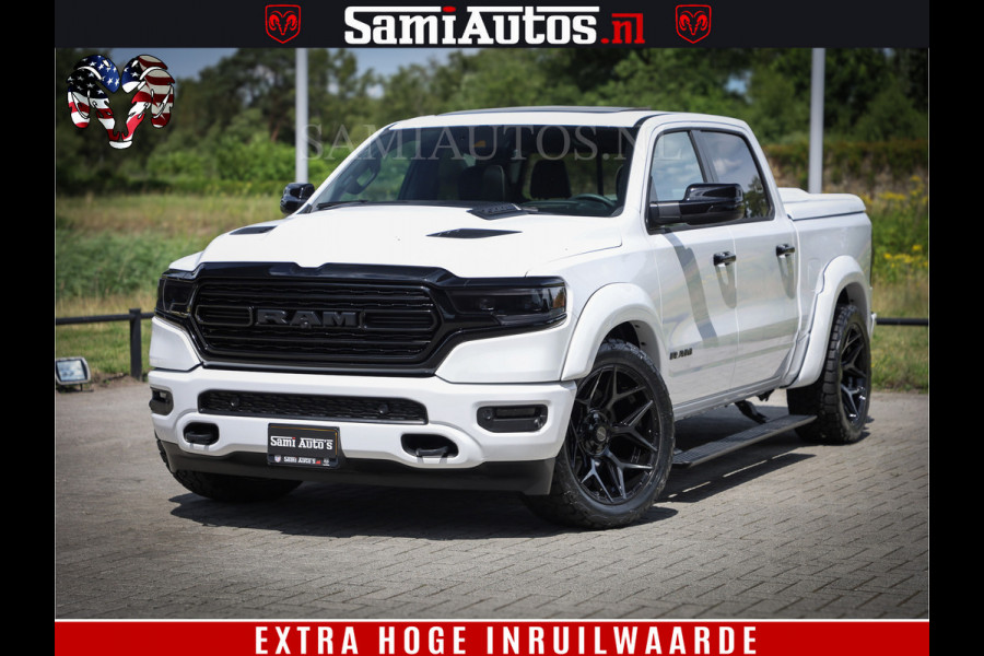 Dodge Ram 1500 Limited Night | 5.7 V8 Hemi Full Option | Comfortabele Dubbele Cabine met Royale 5 Zitplaatsen | De Meest Luxe en Volle Pick-Up in zijn Klasse | BPM vrij | Nu Leverbaar uit Voorraad | Voorraad Nr v45lpr