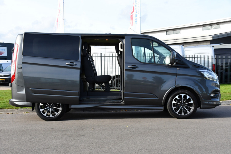 Ford Transit Custom 2.0 TDCI L1H1 Sport DC Camera, Cruise, Carplay, 170pk, Automaat, Leder, Trekhaak, Stoelverwarming, NAVI, Uniek! Ford Transit Custom 2.0 TDCI L1H1 Sport DC Camera, Cruise, Carplay, 170pk, Automaat, Leder, Trekhaak, Stoelverwarming, NAVI, Uniek!