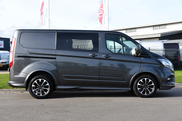 Ford Transit Custom 2.0 TDCI L1H1 Sport DC Camera, Cruise, Carplay, 170pk, Automaat, Leder, Trekhaak, Stoelverwarming, NAVI, Uniek! Ford Transit Custom 2.0 TDCI L1H1 Sport DC Camera, Cruise, Carplay, 170pk, Automaat, Leder, Trekhaak, Stoelverwarming, NAVI, Uniek!