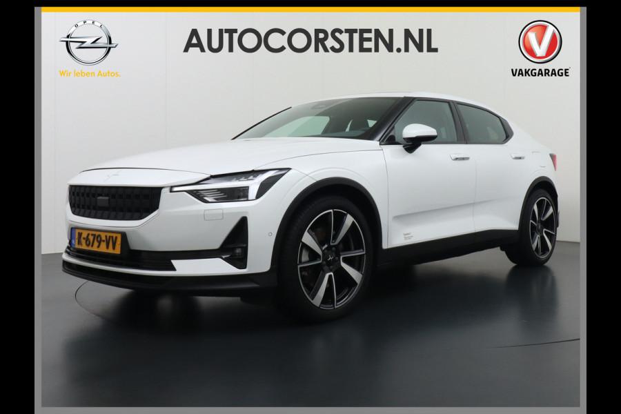 Polestar 2 AUT. 408 pk Long Range Dual Motor SOH 97,5% 78kWh Panorama-Dak Harman&Kardon® Electr.Stoelen Verwarmd+Achterbank+Stuur Adaptive- Verkeersbord detectie Regen-Lichtsensor Virtual-Cockpit Home-Link Bots waarschuwing Autonoom-Rem Lane Assist Keyless Connected 1e Eigenaar Origineel Nederlandse Auto 1.500kg Trekvermogen 660Nm! € 61.000 nieuw!