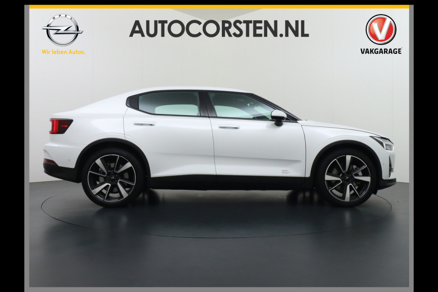 Polestar 2 AUT. 408 pk Long Range Dual Motor SOH 97,5% 78kWh Panorama-Dak Harman&Kardon® Electr.Stoelen Verwarmd+Achterbank+Stuur Adaptive- Verkeersbord detectie Regen-Lichtsensor Virtual-Cockpit Home-Link Bots waarschuwing Autonoom-Rem Lane Assist Keyless Connected 1e Eigenaar Origineel Nederlandse Auto 1.500kg Trekvermogen 660Nm! € 61.000 nieuw!