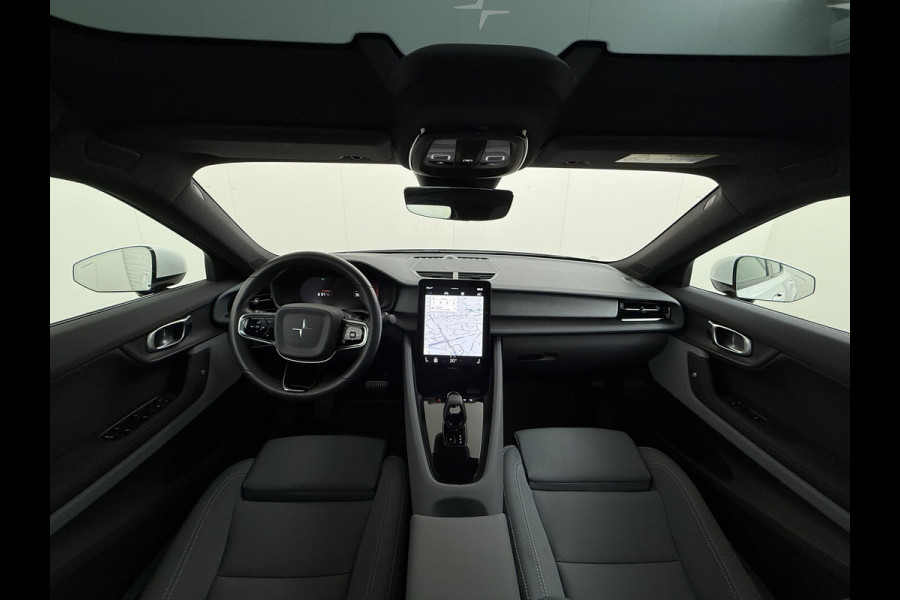 Polestar 2 AUT. 408 pk Long Range Dual Motor SOH 97,5% 78kWh Panorama-Dak Harman&Kardon® Electr.Stoelen Verwarmd+Achterbank+Stuur Adaptive- Verkeersbord detectie Regen-Lichtsensor Virtual-Cockpit Home-Link Bots waarschuwing Autonoom-Rem Lane Assist Keyless Connected 1e Eigenaar Origineel Nederlandse Auto 1.500kg Trekvermogen 660Nm! € 61.000 nieuw!
