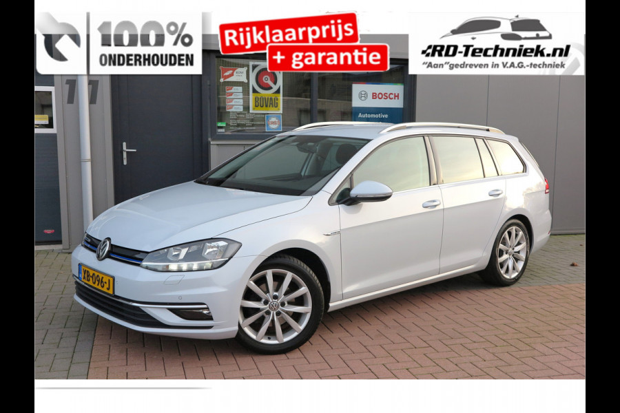 Volkswagen GOLF Variant 1.5 TSI 96kw 130pk Highline , Adaptive cruise ,Virtual cockpit,Navi, Trekhaak(afneembaar), Stoelverwarming, Alcantara, 17"Lichtmetalen velgen, DAB+ radio , Carplay , PDC, Camera, etc. Onderhoudshistorie volledig & bekend.