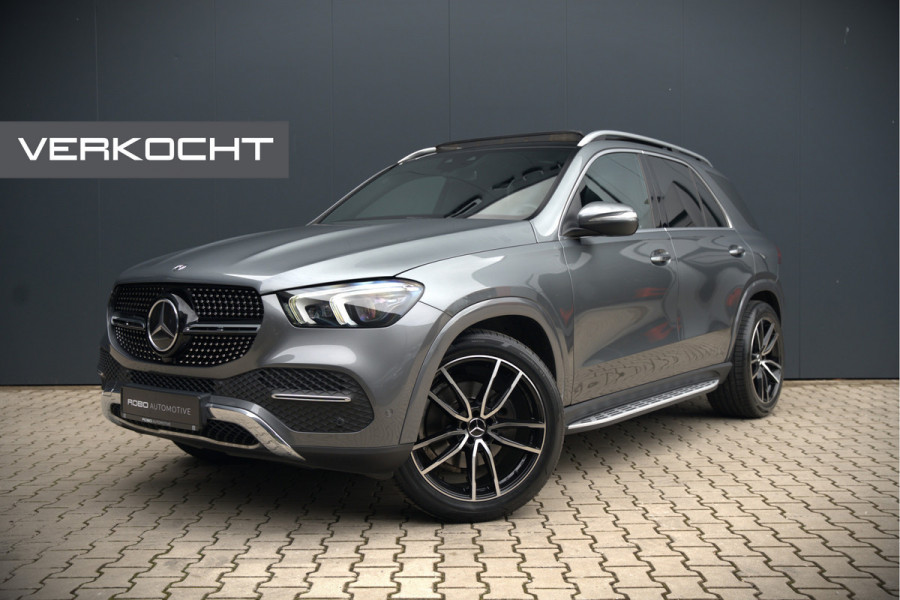 Mercedes-Benz GLE 350 D 4MATIC AMG Line | Grijs Kenteken | Marge | Adaptive Cruise Control | Stoelverwarming | Panoramadak | Trekhaak | Camera | Apple Carplay | Ambiance Verlichting | Leder | Keyless