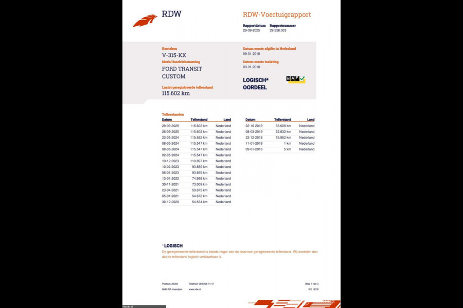 Ford Transit Custom 340 2.0TDCI 130pk L2 Trend 1e eig. Camera