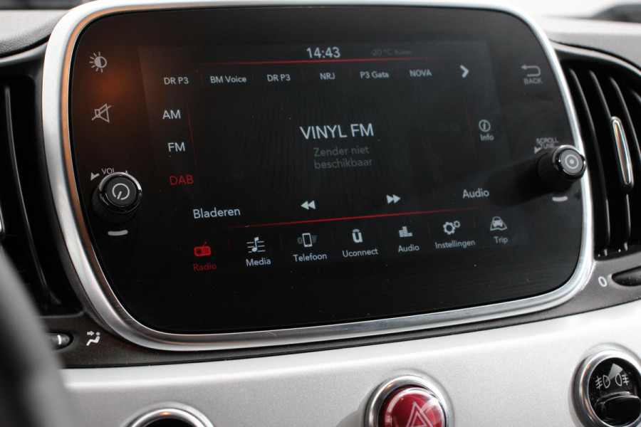 Fiat 500 1.0 Hybrid Sport Connect | Navigatie | Apple Carplay/Android Auto | Airco | Dab | Sportstoelen | Cruise Control | Lichtmetalen Velgen |