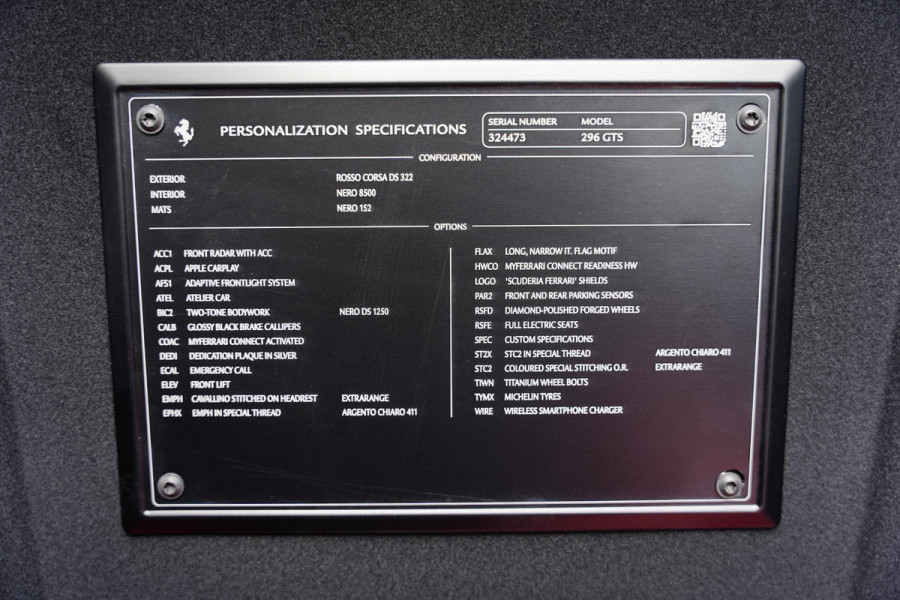 Ferrari 296 GTS 3.0 V6 F 1 Atelier Car Lifting Ferrari 296 GTS 3.0 V6 F 1 Atelier Car Lifting