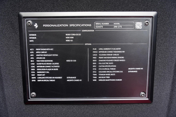 Ferrari 296 GTS 3.0 V6 F 1 Atelier Car Lifting Ferrari 296 GTS 3.0 V6 F 1 Atelier Car Lifting