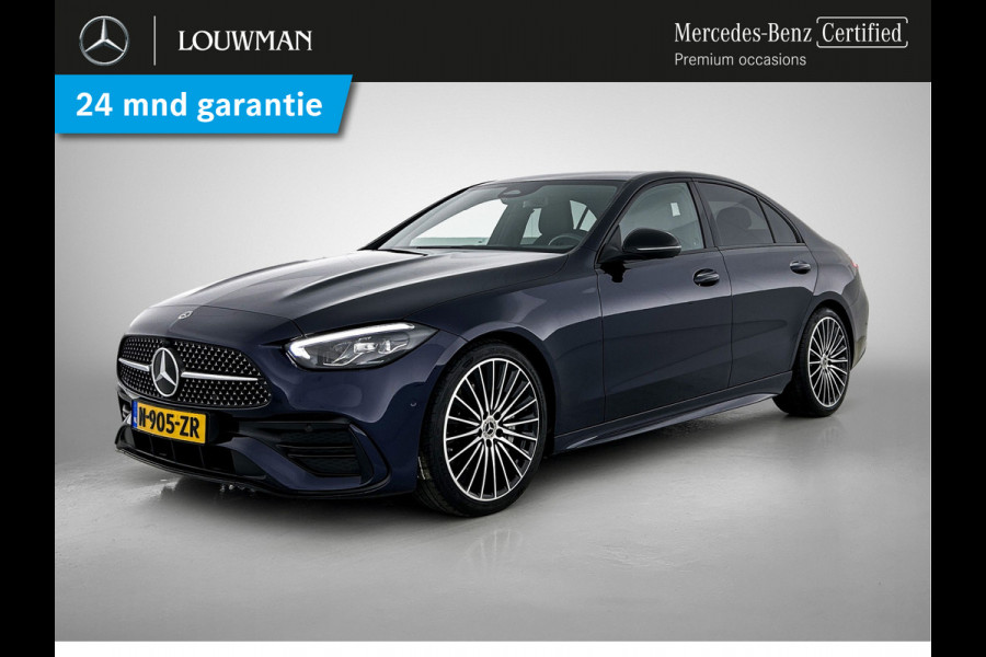 Mercedes-Benz C-Klasse 180 AMG Line Multispaaks lichtmetalen velgen 19 inch. Navigatie | parking support met camera achter | Inclusief 24 maanden MB Certified garantie voor Europa.