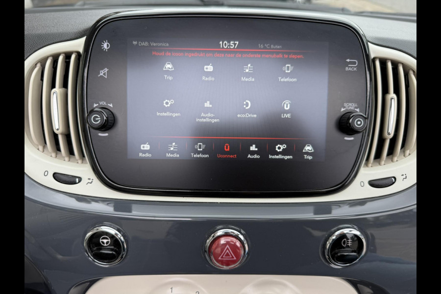 Fiat 500C 1.0 Hybrid Lounge / Cabrio Elektrisch Dak / Cruise Control / 1e Eigenaar / NED-FIAT