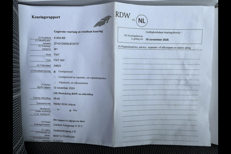Fiat 500C 1.0 Hybrid Lounge / Cabrio Elektrisch Dak / Cruise Control / 1e Eigenaar / NED-FIAT