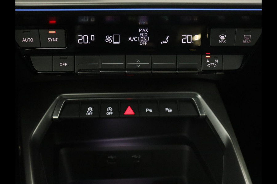 Audi A3 35 TFSI Edition One | Trekhaak | Park Assist | Matrix LED | Carplay | Adaptive cruise | Sportstoelen | Virtual Cockpit | Navigatie | Half leder | Climate control | Bluetooth