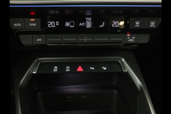 Audi A3 35 TFSI Edition One | Trekhaak | Park Assist | Matrix LED | Carplay | Adaptive cruise | Sportstoelen | Virtual Cockpit | Navigatie | Half leder | Climate control | Bluetooth