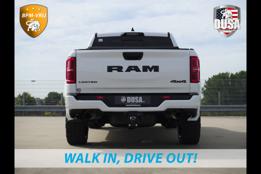 Dodge Ram | 1500 | Limited | Night | 3.0L Twin-Turbo I6 | High Output | | Passenger Display | 14,4 Touch Screen | Harman Kardon | RAMBOX Getoonde accessoires zijn verkrijgbaar tegen meerprijs