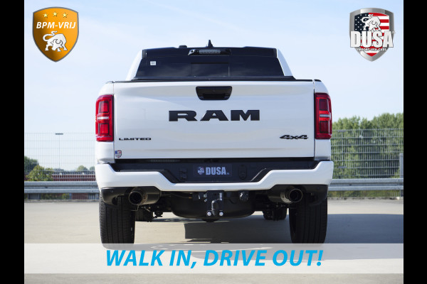 Dodge Ram | 1500 | Limited | Night | 3.0L Twin-Turbo I6 | High Output | | Passenger Display | 14,4 Touch Screen | Harman Kardon | RAMBOX Getoonde accessoires zijn verkrijgbaar tegen meerprijs
