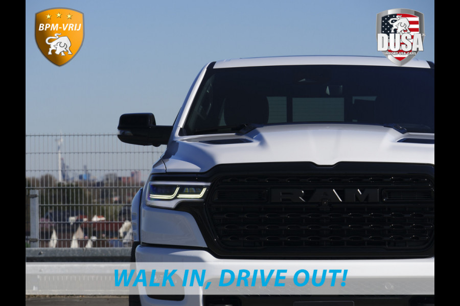 Dodge Ram | 1500 | Limited | Night | 3.0L Twin-Turbo I6 | High Output | BPM-VRIJ | Passenger Display | 14,4 Touch Screen | Harman Kardon | RAMBOX Getoonde accessoires zijn verkrijgbaar tegen meerprijs Dodge Ram | 1500 | Limited | Night | 3.0L Twin-Turbo I6 | High Output | BPM-VRIJ | Passenger Display | 14,4 Touch Screen | Harman Kardon | RAMBOX Getoonde accessoires zijn verkrijgbaar tegen meerprijs