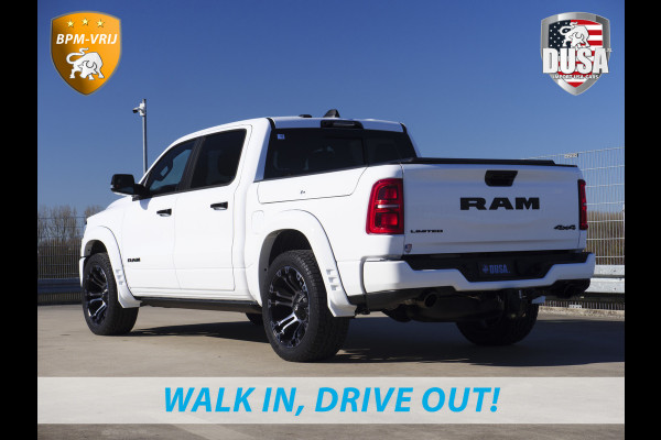 Dodge Ram | 1500 | Limited | Night | 3.0L Twin-Turbo I6 | High Output | BPM-VRIJ | Passenger Display | 14,4 Touch Screen | Harman Kardon | RAMBOX Getoonde accessoires zijn verkrijgbaar tegen meerprijs Dodge Ram | 1500 | Limited | Night | 3.0L Twin-Turbo I6 | High Output | BPM-VRIJ | Passenger Display | 14,4 Touch Screen | Harman Kardon | RAMBOX Getoonde accessoires zijn verkrijgbaar tegen meerprijs