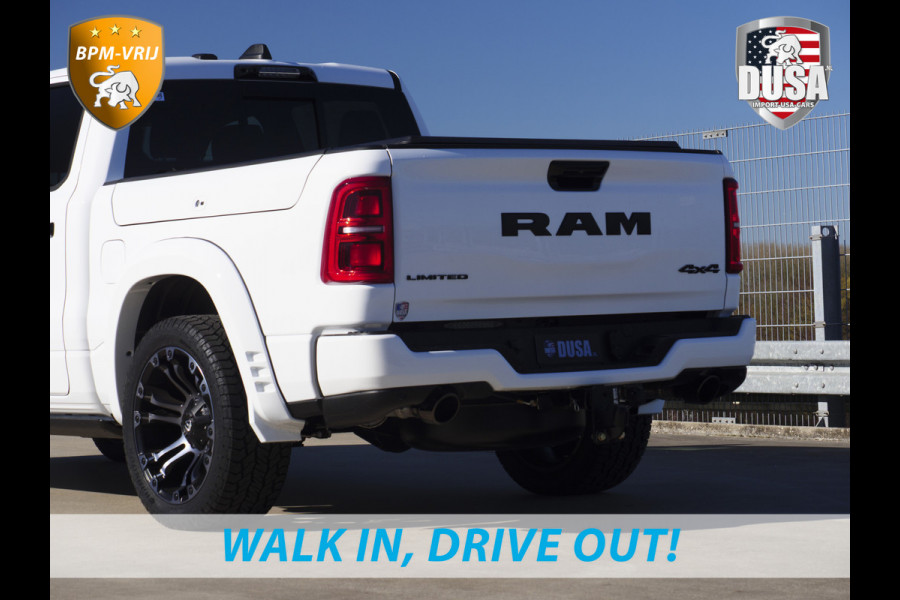 Dodge Ram | 1500 | Limited | Night | 3.0L Twin-Turbo I6 | High Output | BPM-VRIJ | Passenger Display | 14,4 Touch Screen | Harman Kardon | RAMBOX Getoonde accessoires zijn verkrijgbaar tegen meerprijs Dodge Ram | 1500 | Limited | Night | 3.0L Twin-Turbo I6 | High Output | BPM-VRIJ | Passenger Display | 14,4 Touch Screen | Harman Kardon | RAMBOX Getoonde accessoires zijn verkrijgbaar tegen meerprijs