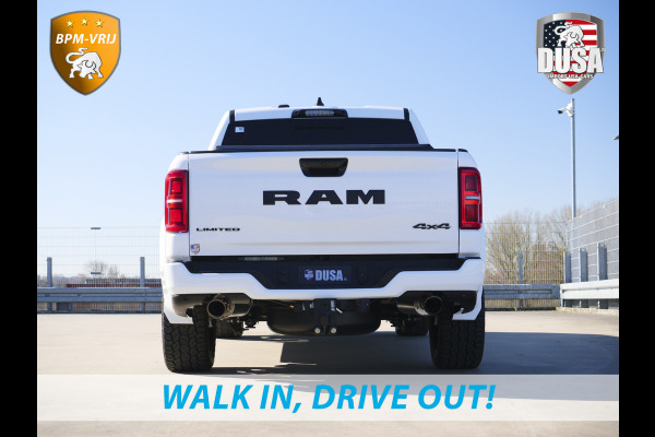 Dodge Ram | 1500 | Limited | Night | 3.0L Twin-Turbo I6 | High Output | BPM-VRIJ | Passenger Display | 14,4 Touch Screen | Harman Kardon | RAMBOX Getoonde accessoires zijn verkrijgbaar tegen meerprijs Dodge Ram | 1500 | Limited | Night | 3.0L Twin-Turbo I6 | High Output | BPM-VRIJ | Passenger Display | 14,4 Touch Screen | Harman Kardon | RAMBOX Getoonde accessoires zijn verkrijgbaar tegen meerprijs