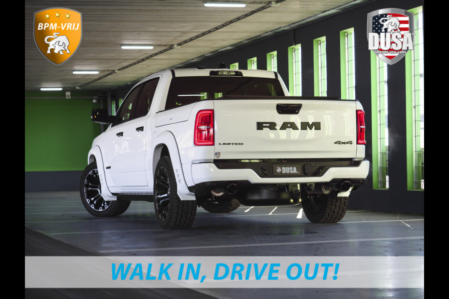 Dodge Ram | 1500 | Limited | Night | 3.0L Twin-Turbo I6 | High Output | BPM-VRIJ | Passenger Display | 14,4 Touch Screen | Harman Kardon | RAMBOX Getoonde accessoires zijn verkrijgbaar tegen meerprijs Dodge Ram | 1500 | Limited | Night | 3.0L Twin-Turbo I6 | High Output | BPM-VRIJ | Passenger Display | 14,4 Touch Screen | Harman Kardon | RAMBOX Getoonde accessoires zijn verkrijgbaar tegen meerprijs