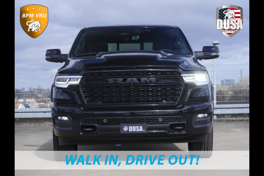 Dodge Ram | 1500 | Limited | Night | 3.0L Twin-Turbo I6 | High Output | BPM-VRIJ | Passenger Display | 14,4 Touch Screen | Harman Kardon | RAMBOX Getoonde accessoires zijn verkrijgbaar tegen meerprijs Dodge Ram | 1500 | Limited | Night | 3.0L Twin-Turbo I6 | High Output | BPM-VRIJ | Passenger Display | 14,4 Touch Screen | Harman Kardon | RAMBOX Getoonde accessoires zijn verkrijgbaar tegen meerprijs
