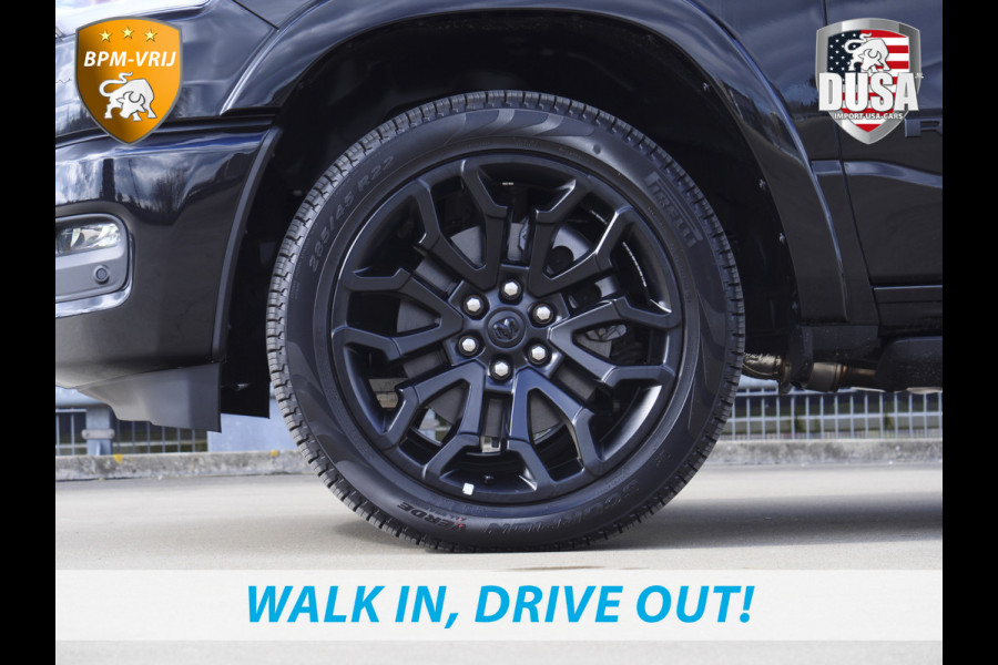 Dodge Ram | 1500 | Limited | Night | 3.0L Twin-Turbo I6 | High Output | BPM-VRIJ | Passenger Display | 14,4 Touch Screen | Harman Kardon | RAMBOX Getoonde accessoires zijn verkrijgbaar tegen meerprijs Dodge Ram | 1500 | Limited | Night | 3.0L Twin-Turbo I6 | High Output | BPM-VRIJ | Passenger Display | 14,4 Touch Screen | Harman Kardon | RAMBOX Getoonde accessoires zijn verkrijgbaar tegen meerprijs