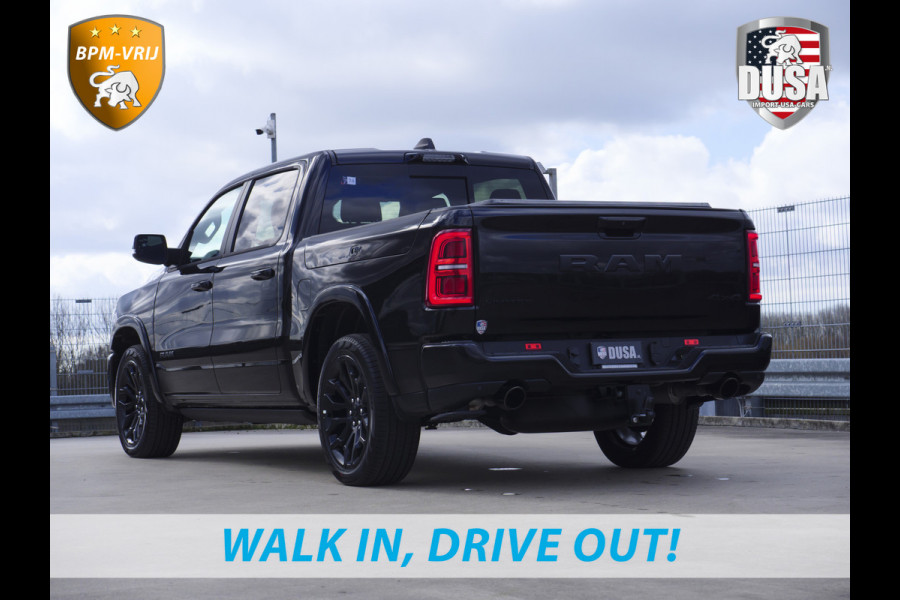 Dodge Ram | 1500 | Limited | Night | 3.0L Twin-Turbo I6 | High Output | BPM-VRIJ | Passenger Display | 14,4 Touch Screen | Harman Kardon | RAMBOX Getoonde accessoires zijn verkrijgbaar tegen meerprijs Dodge Ram | 1500 | Limited | Night | 3.0L Twin-Turbo I6 | High Output | BPM-VRIJ | Passenger Display | 14,4 Touch Screen | Harman Kardon | RAMBOX Getoonde accessoires zijn verkrijgbaar tegen meerprijs