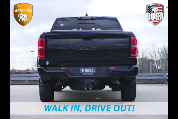 Dodge Ram | 1500 | Limited | Night | 3.0L Twin-Turbo I6 | High Output | BPM-VRIJ | Passenger Display | 14,4 Touch Screen | Harman Kardon | RAMBOX Getoonde accessoires zijn verkrijgbaar tegen meerprijs Dodge Ram | 1500 | Limited | Night | 3.0L Twin-Turbo I6 | High Output | BPM-VRIJ | Passenger Display | 14,4 Touch Screen | Harman Kardon | RAMBOX Getoonde accessoires zijn verkrijgbaar tegen meerprijs
