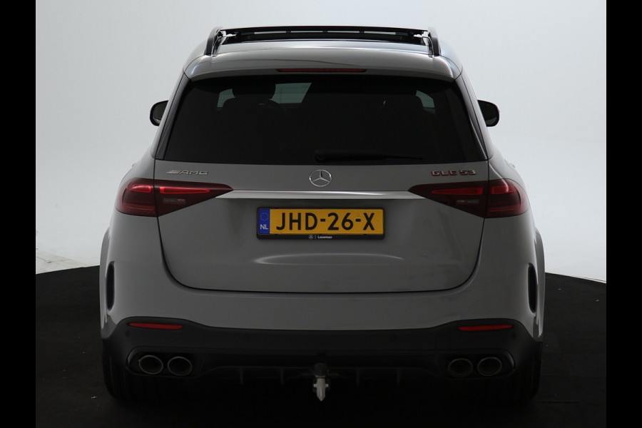 Mercedes-Benz GLE Mercedes-AMG 53 Hybrid 4MATIC+ | Trekhaak | Panoramadak | Burmester® | 22 Inch AMG Velgen | Distronic | Memory Voorstoelen | 360°-Camera. Inclusief 24 maanden MB Certified garantie voor Europa.