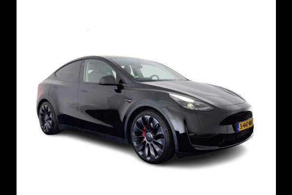 Tesla Model Y Performance AWD 75 kWh {SOH-84%} [ 3-Fase ] (INCL-BTW) Aut. *PANO | AUTO-PILOT | LUXURY-LEATHER | TOP-VIEW | NAVI-FULLMAP | MATRIX-LED | DIGI-COCKPIT | KEYLESS | CAMERA | DAB+ | HEATED-COMFORTSEATS | PRIVACY-GLASS | 21''ALU*