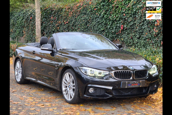 BMW 4 Serie Cabrio 420i M Sport High Executive Cabrio Dig. Dash Apple CarPlay Elek.Stoelen Nbt Evo GR Navi Leder Zwart NAP