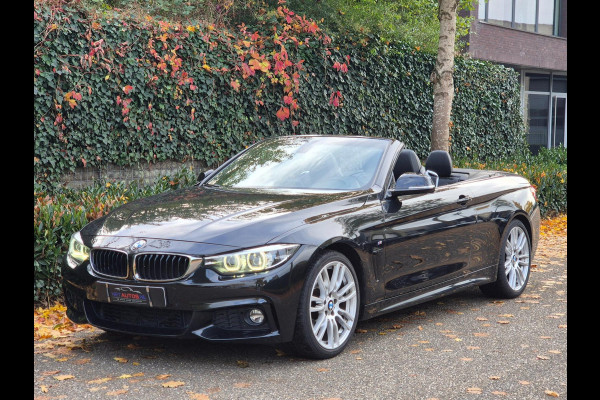 BMW 4 Serie Cabrio 420i M Sport High Executive Cabrio Dig. Dash Apple CarPlay Elek.Stoelen Nbt Evo GR Navi Leder Zwart NAP