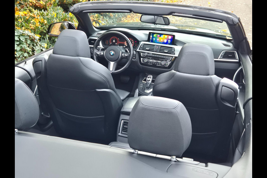 BMW 4 Serie Cabrio 420i M Sport High Executive Cabrio Dig. Dash Apple CarPlay Elek.Stoelen Nbt Evo GR Navi Leder Zwart NAP