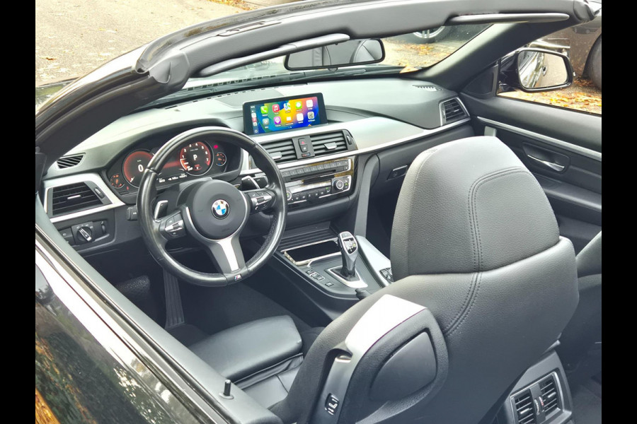 BMW 4 Serie Cabrio 420i M Sport High Executive Cabrio Dig. Dash Apple CarPlay Elek.Stoelen Nbt Evo GR Navi Leder Zwart NAP