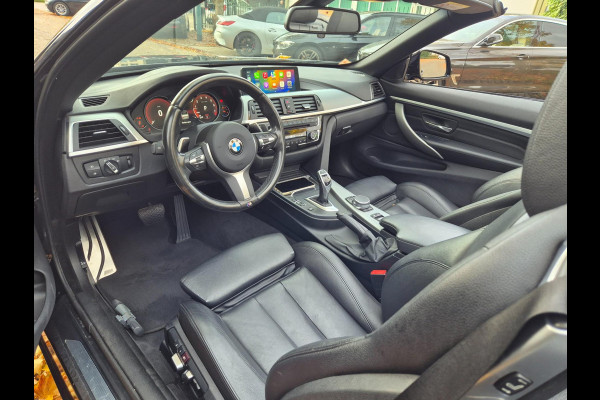 BMW 4 Serie Cabrio 420i M Sport High Executive Cabrio Dig. Dash Apple CarPlay Elek.Stoelen Nbt Evo GR Navi Leder Zwart NAP