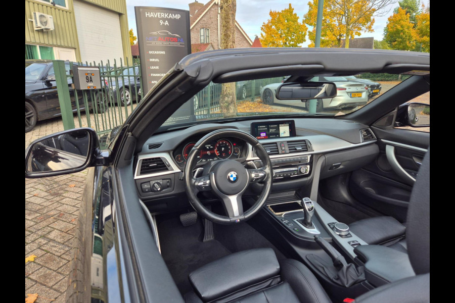 BMW 4 Serie Cabrio 420i M Sport High Executive Cabrio Dig. Dash Apple CarPlay Elek.Stoelen Nbt Evo GR Navi Leder Zwart NAP