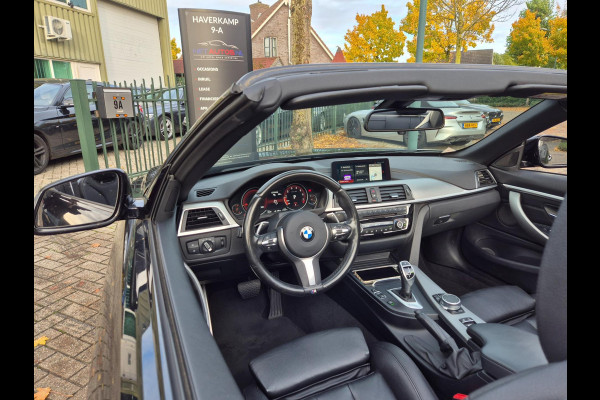 BMW 4 Serie Cabrio 420i M Sport High Executive Cabrio Dig. Dash Apple CarPlay Elek.Stoelen Nbt Evo GR Navi Leder Zwart NAP