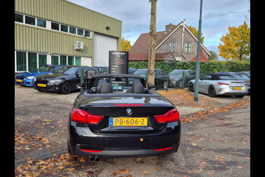 BMW 4 Serie Cabrio 420i M Sport High Executive Cabrio Dig. Dash Apple CarPlay Elek.Stoelen Nbt Evo GR Navi Leder Zwart NAP