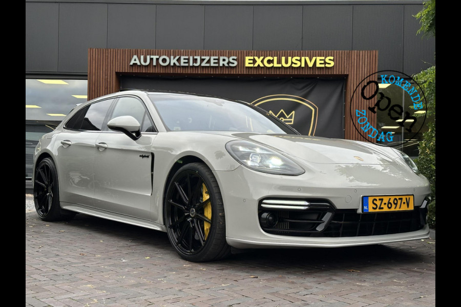 Porsche Panamera Sport Turismo 4.0 Turbo S E-Hybrid Keramisch Panoramadak Sportdesign Sportchrono Vossen 22”LM Krijt Grijs 680 PK! Porsche Panamera Sport Turismo 4.0 Turbo S E-Hybrid Keramisch Panoramadak Sportdesign Sportchrono Vossen 22”LM Krijt Grijs 680 PK!