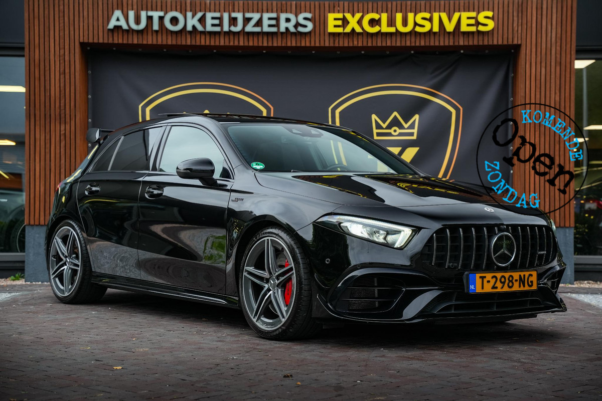 Mercedes-Benz A-Klasse AMG 45 S 4MATIC+ Premium Plus Panodak Ambient Widescreen ACC Leer Stoelverw. Mercedes-Benz A-Klasse AMG 45 S 4MATIC+ Premium Plus Panodak Ambient Widescreen ACC Leer Stoelverw.