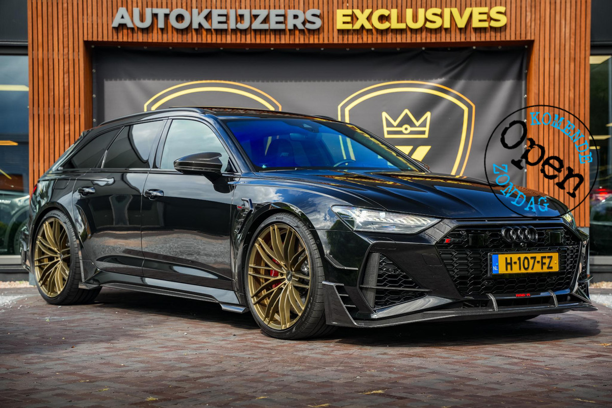 Audi A6 Avant RS 6 TFSI quattro ABT RS-R 1 of 125 Akrapovic Panodak Keramisch Stoelvent. B&O+ Eventuri 360 Camera 825 PK! Audi A6 Avant RS 6 TFSI quattro ABT RS-R 1 of 125 Akrapovic Panodak Keramisch Stoelvent. B&O+ Eventuri 360 Camera 825 PK!