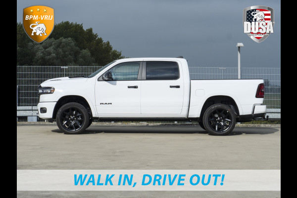 Dodge Ram 1500 | Laramie | Night Edition | 3.0L I6 Hurricane | Crew Cab | 4X4 | BPM VRIJ | Niveau regeling | Passenger Display | Getoonde accessoires zijn verkrijgbaar tegen meerprijs Dodge Ram 1500 | Laramie | Night Edition | 3.0L I6 Hurricane | Crew Cab | 4X4 | BPM VRIJ | Niveau regeling | Passenger Display | Getoonde accessoires zijn verkrijgbaar tegen meerprijs