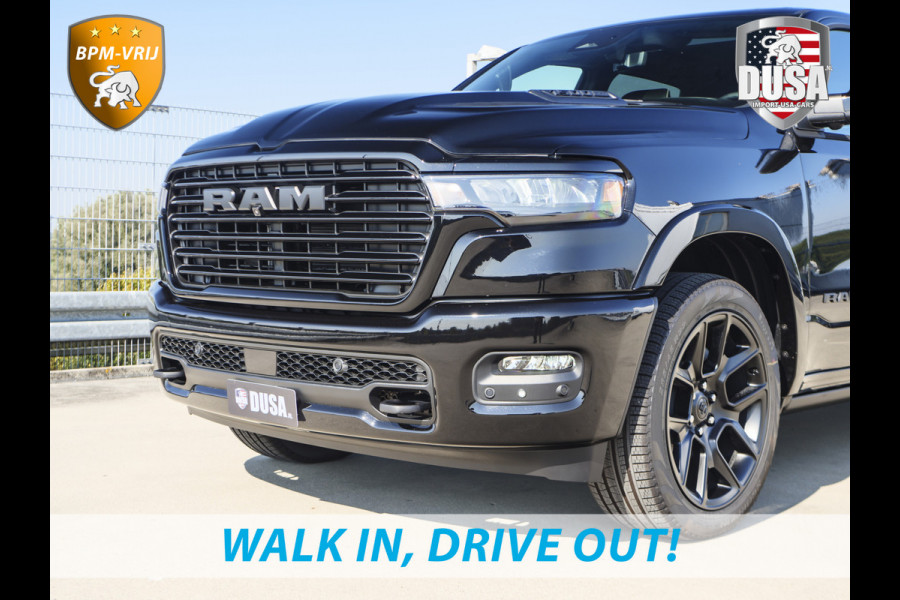 Dodge Ram 1500 | Laramie | Premium Night | 3.0L I6 Hurricane | Crew Cab | 4X4 | BPM VRIJ | Niveau regeling | 14,4-inch Touchscreen | LPG | Getoonde accessoires zijn verkrijgbaar tegen meerprijs Dodge Ram 1500 | Laramie | Premium Night | 3.0L I6 Hurricane | Crew Cab | 4X4 | BPM VRIJ | Niveau regeling | 14,4-inch Touchscreen | LPG | Getoonde accessoires zijn verkrijgbaar tegen meerprijs